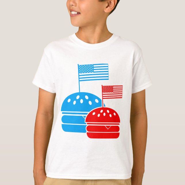 T-shirt 4 juillet - Fête de l'Indépendance - American Flag (Devant)