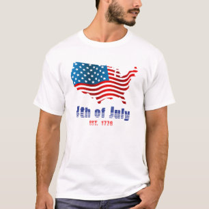 T-shirt 4 juillet fête de l'Indépendance Oncle Sam Casquet