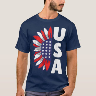 T-shirt 4 juillet Fête de l'Indépendance USA American Sunf