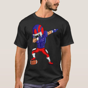 T-shirt 4 juillet Football Dabbing Usa Sport Américain Fl