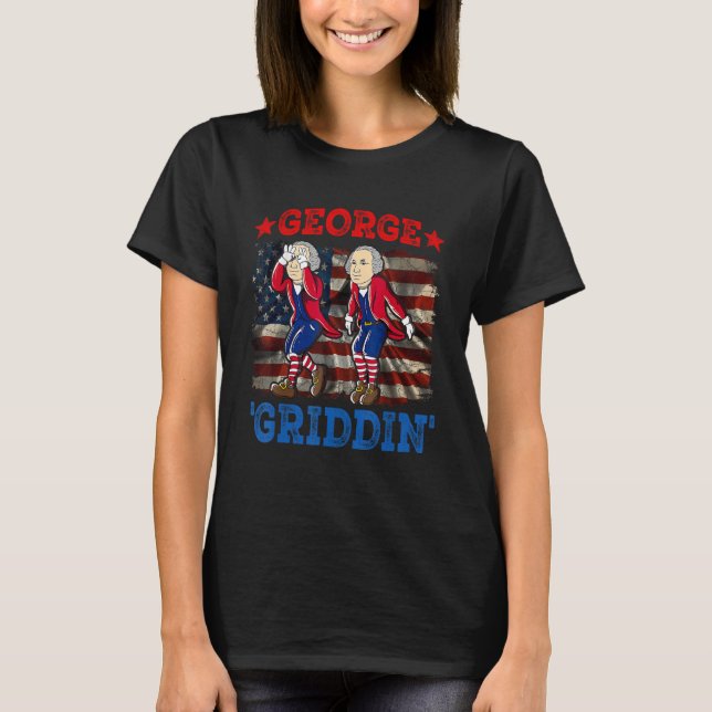 T-shirt 4 juillet George Washington Griddy George Griddi (Devant)