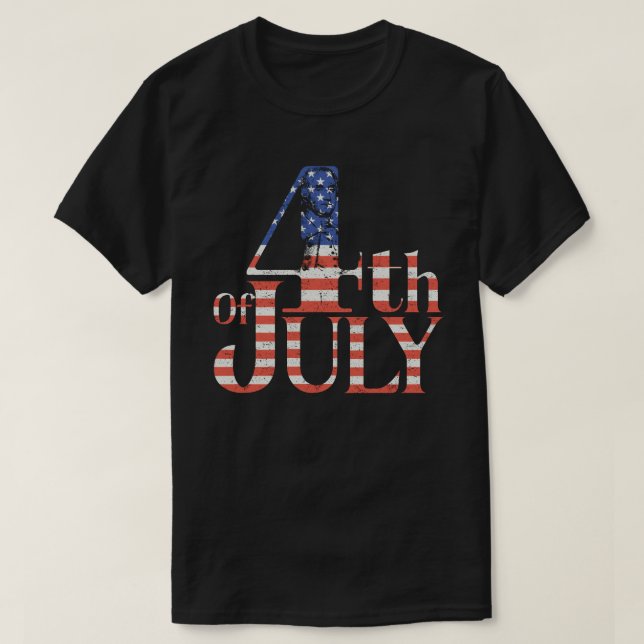 T-shirt 4 juillet George Washington Retro Patriotique (Design devant)