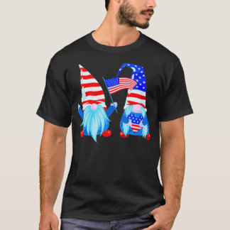 T-shirt 4 juillet Gnomes Funny Patriotique américain