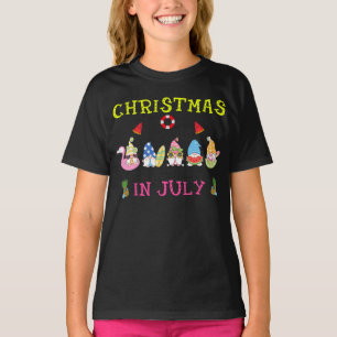 T-shirt 4 juillet Gnomes Noël en juillet Gnomes Christ