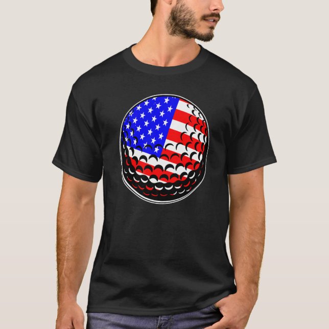 T-shirt 4 juillet Golf American Drapeau Golfer Usa Pride S (Devant)