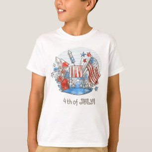 T-shirt 4 juillet heureux
