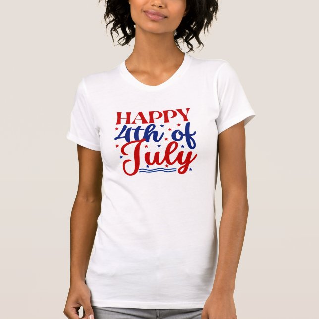 T-shirt 4 juillet heureux (Devant)