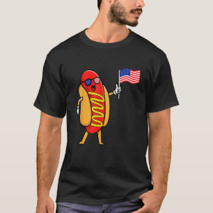 T-shirt 4 juillet Hot Chien Hotdog 4 juillet Garçons Homme