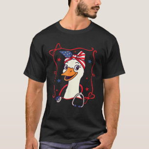 T-shirt 4 juillet Infirmière Vie Infirmière Silly Goose In