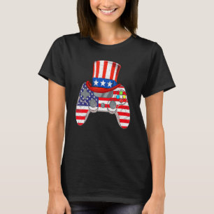 T-shirt 4 juillet jeu vidéo American Flag Uncle Sam Gam