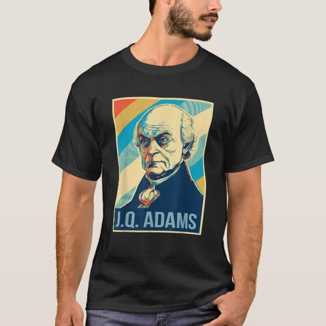 T-shirt 4 juillet John Quincy Adams Président Retro Part (Devant)