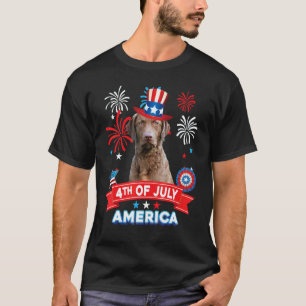 T-shirt 4 juillet jour de fête patriotique Retrievers Ches