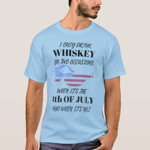 T-shirt 4 juillet les chemises drôles je bois seulement d