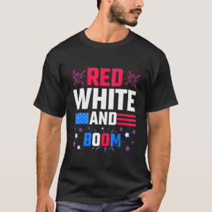 T-shirt 4 juillet Lumière De Parade Feu D'Artifice Rouge B