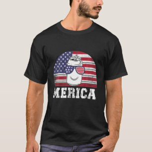 T-shirt 4 juillet Merica Funny Bière Vintage American Fla
