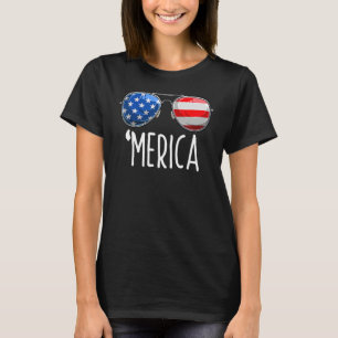 T-shirt 4 juillet Merica Lunettes de soleil Toute l'Amériq