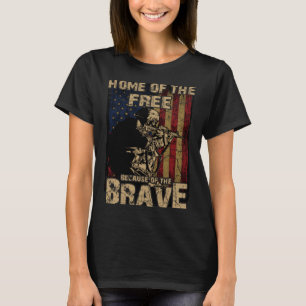 T-shirt 4 juillet Militaire Maison de la liberté à cause d