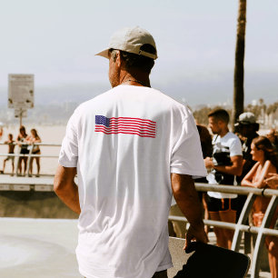 T-shirt 4 juillet moderne États-Unis Drapeau Nom de l'État