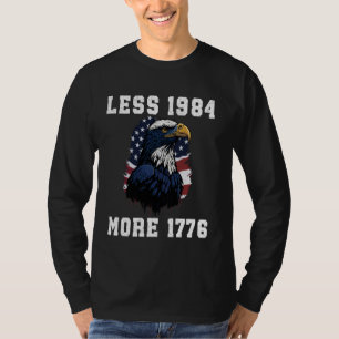 T-shirt 4 juillet Moins 1984 Plus 1776 USA Freedom Eagle