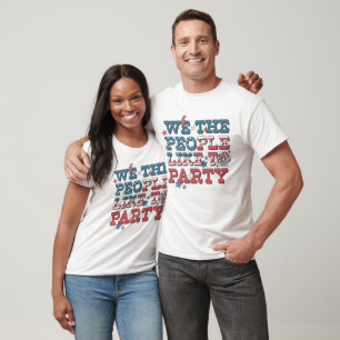 T-SHIRT 4 JUILLET NOUS LES GENS AIMENT À LA TYPOGRAPHIE DU
