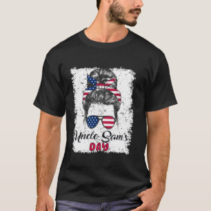 T-shirt 4 juillet Oncle Sam s Day America Patriot USA Drap
