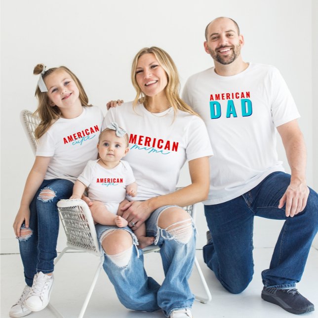 T-shirt 4 juillet papa américain (Créateur téléchargé)