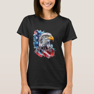 T-shirt 4 juillet Patriotique Bald Eagle Amérique Américai