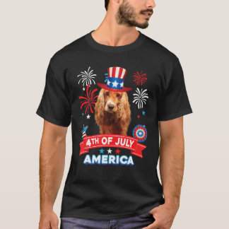 T-shirt 4 juillet Patriotique Day Anglais Cocker Espagnol