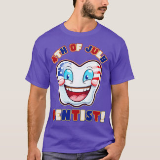 T-shirt 4 juillet Patriotique dentiste Kawaii Molar