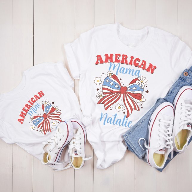 T-shirt 4 juillet personnalisées Mama Mini Coquette (Créateur téléchargé)