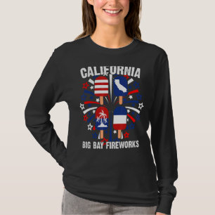 T-shirt 4 juillet Popsicle California Patriotic Firework
