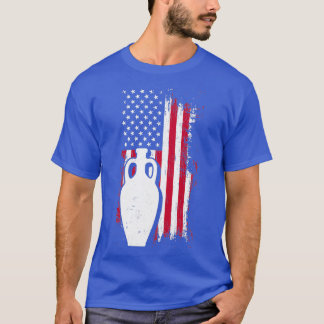 T-shirt 4 juillet Pot Sculpter Argile US Drapeau Poterie o