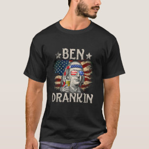 T-shirt 4 juillet Pour Hommes Ben Drankin Benjamin Frankli