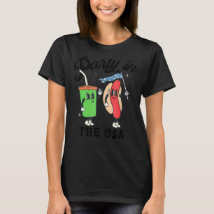 T-shirt 4 juillet Pour Hotdog Party Aux Etats-Unis