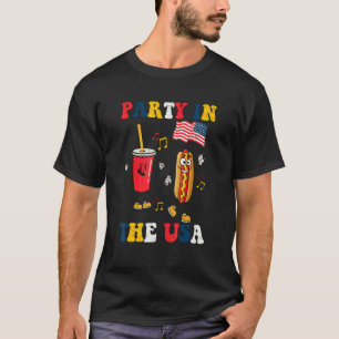 T-shirt 4 juillet Pour Hotdog Party Aux Etats-Unis