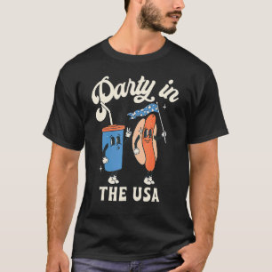 T-shirt 4 juillet Pour Hotdog Party Aux Etats-Unis