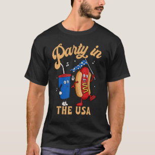 T-shirt 4 juillet Pour Hotdog Party Aux Etats-Unis 4