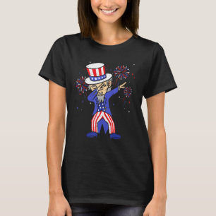 T-shirt 4 juillet Pour Les Enfants Dabbing Oncle Sam Boys