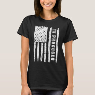 T-shirt 4 juillet pour Men American Flag producteur tv