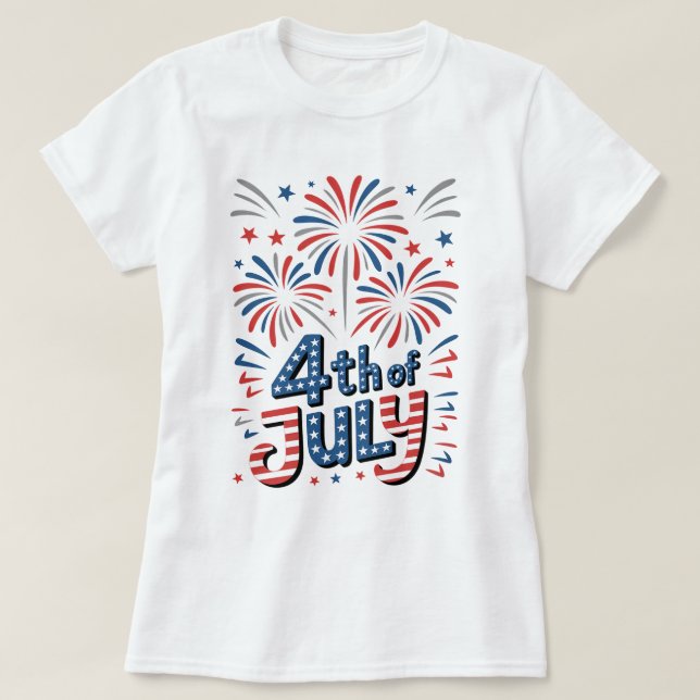 T-shirt 4 juillet T-Shirt, Fête de l'Indépendance des État (Design devant)