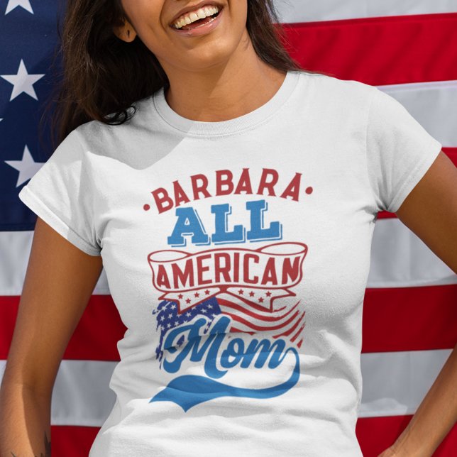 T-shirt 4 juillet Toute maman américaine famille patriotiq (Créateur téléchargé)