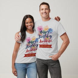 T-shirt 4 juillet USA 250e Joyeux Anniversaire Amérique
