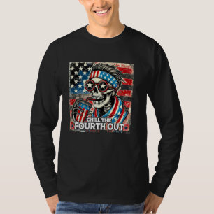 T-shirt 4 juillet USA Drapeau Chill Le Quatrième Sortie