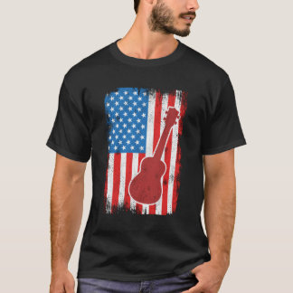 T-shirt 4 juillet Usa Ukulele