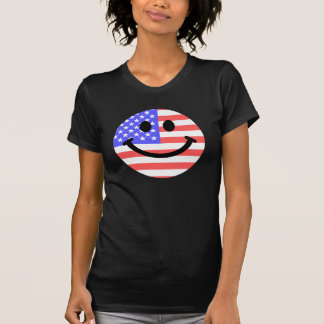 T-shirt 4 juillet visage de drapeau américain
