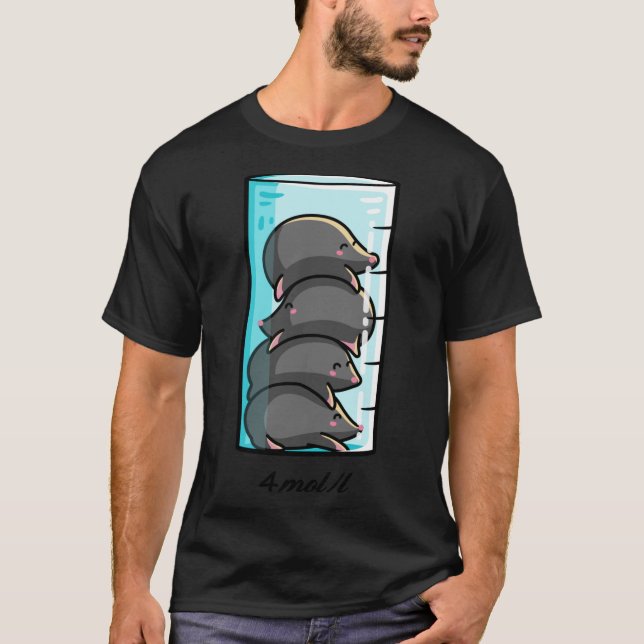 T-shirt 4 Moles Per Litre Chemistry Science Joke family (Devant)