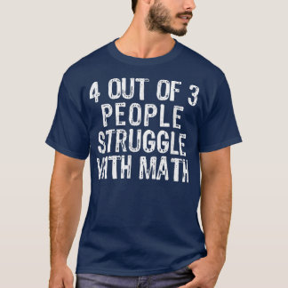 T-shirt 4 Personnes Sur 3 Luttent Avec Math Enseignant Cad