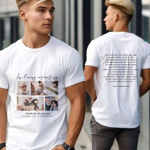 T-shirt 4-Photo En Souvenir Funéraire/Mémorial