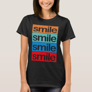 T-shirt 4 x sourire Coloré, beau, positif dire
