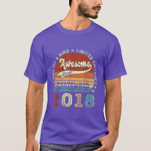 T-shirt 4 Years Old Gifts Awesome Since September 2018 4th